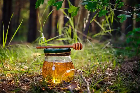 Organic honey jar